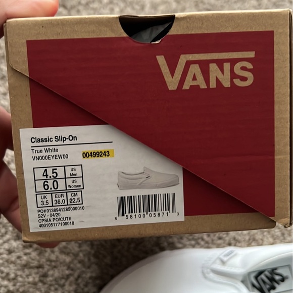 White slip on vans - Picture 3 of 4